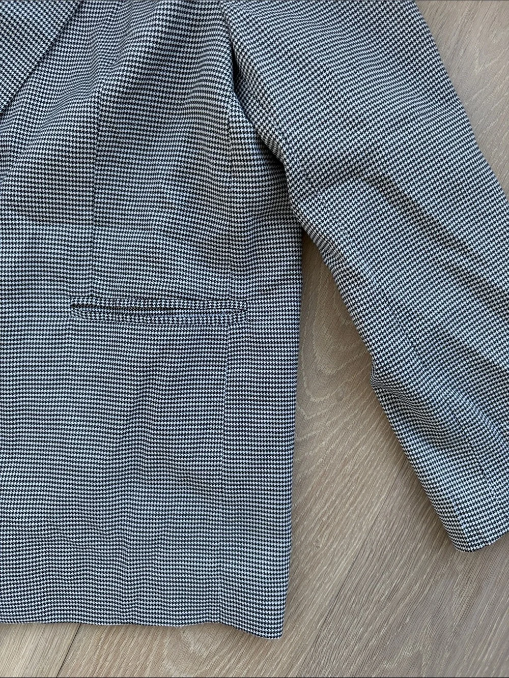 Miss Lola Two-Tone Gray Plaid & Houndstooth Sport Coat
